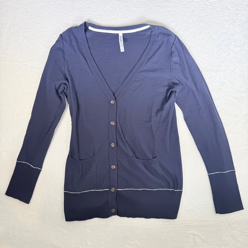 Aeropostale Navy‎ Blue V-Neck Button Front Cardigan Sweater XL Lightweight